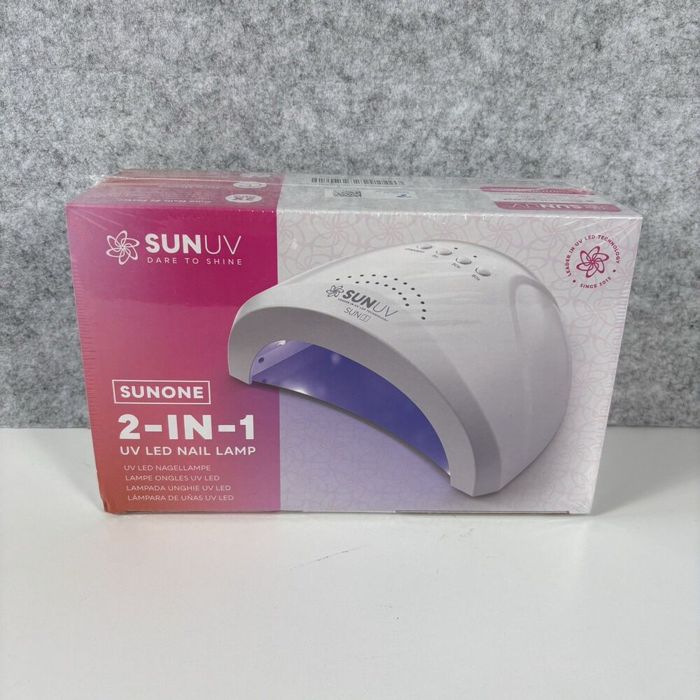 SUNUV UV LED Nail Lamp Gel Light for Nail Polish UV Dryer SUNONE White | NIB
